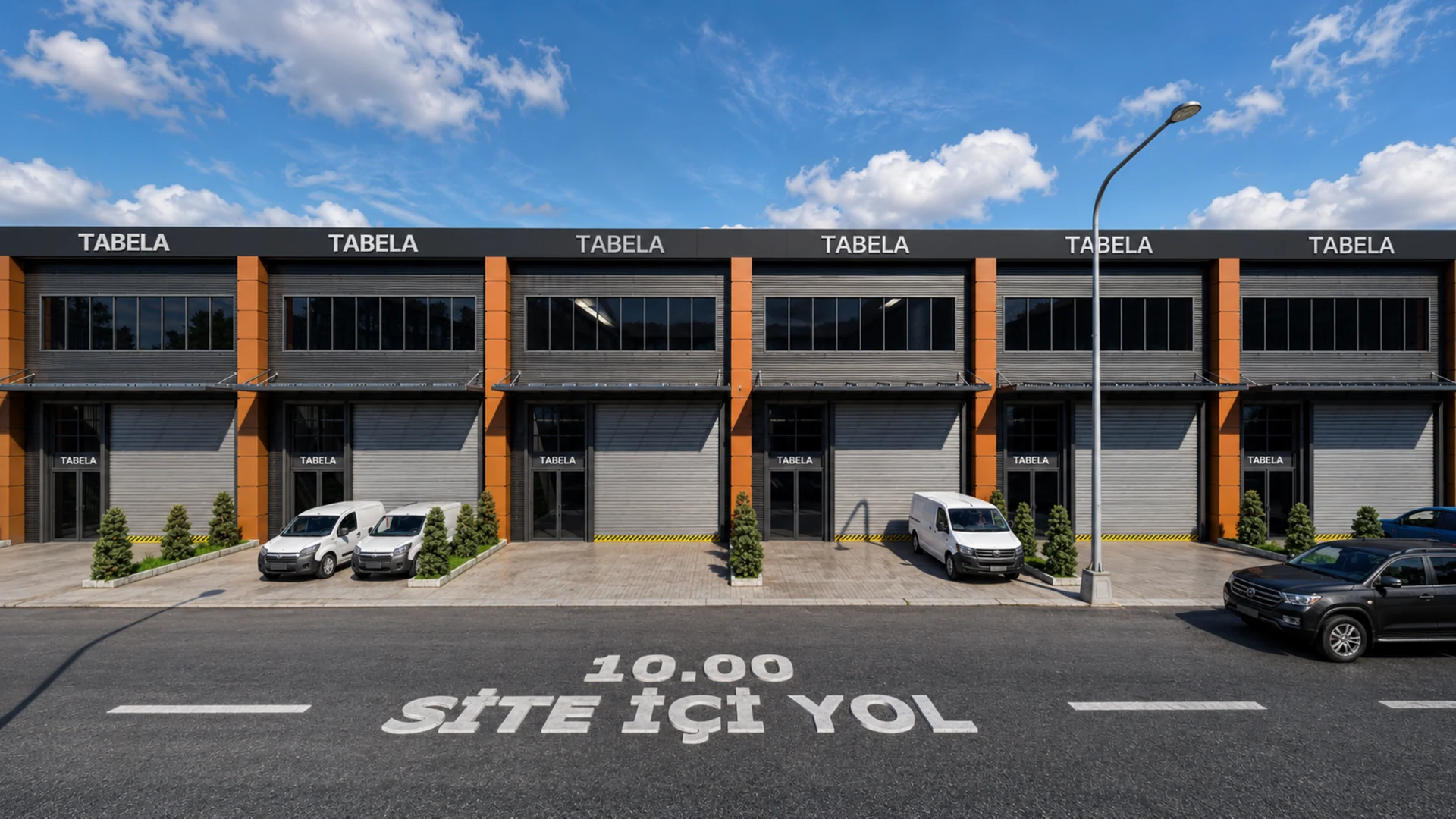 Nehir Sanayi Sitesi işyeri cepheleri